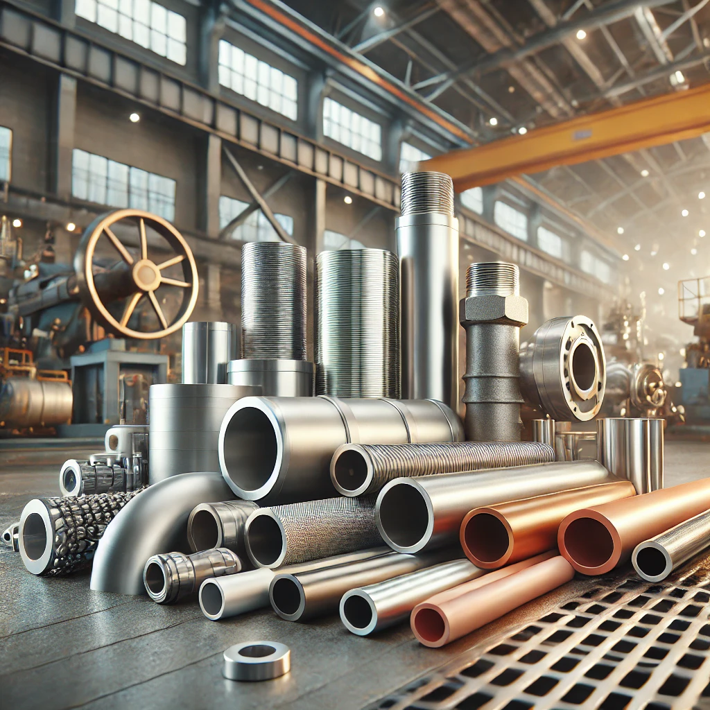 realistic feature image for your blog about industrial piping materials