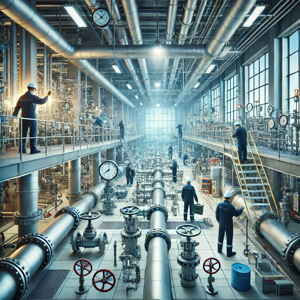 industrial piping system under maintenance, reflecting the focus on safety and efficiency. This visual complements your blog content on preventive maintenance