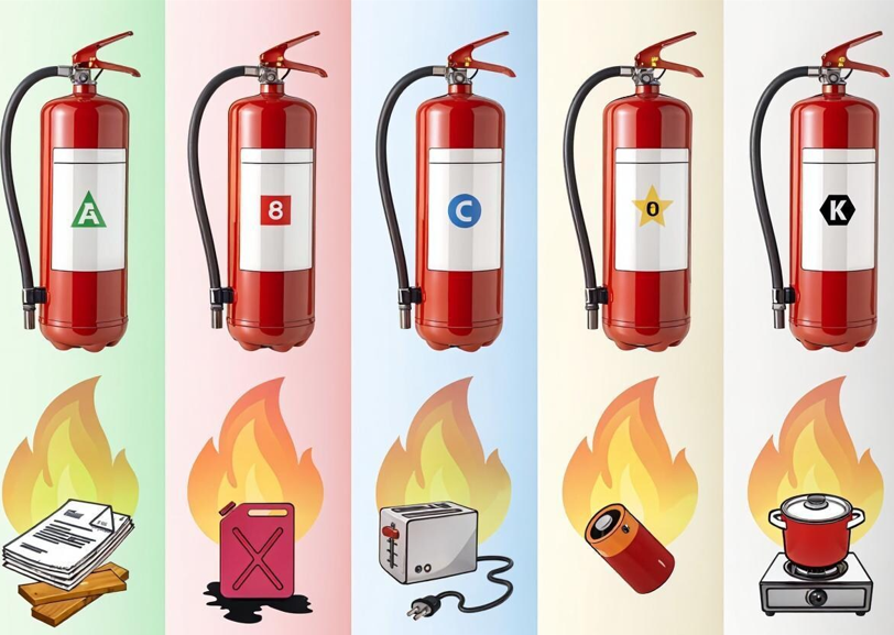 Fire Extinguisher Types Infographic